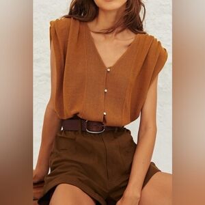 COPY - ba&sh Lony Vest Bronze Size 2